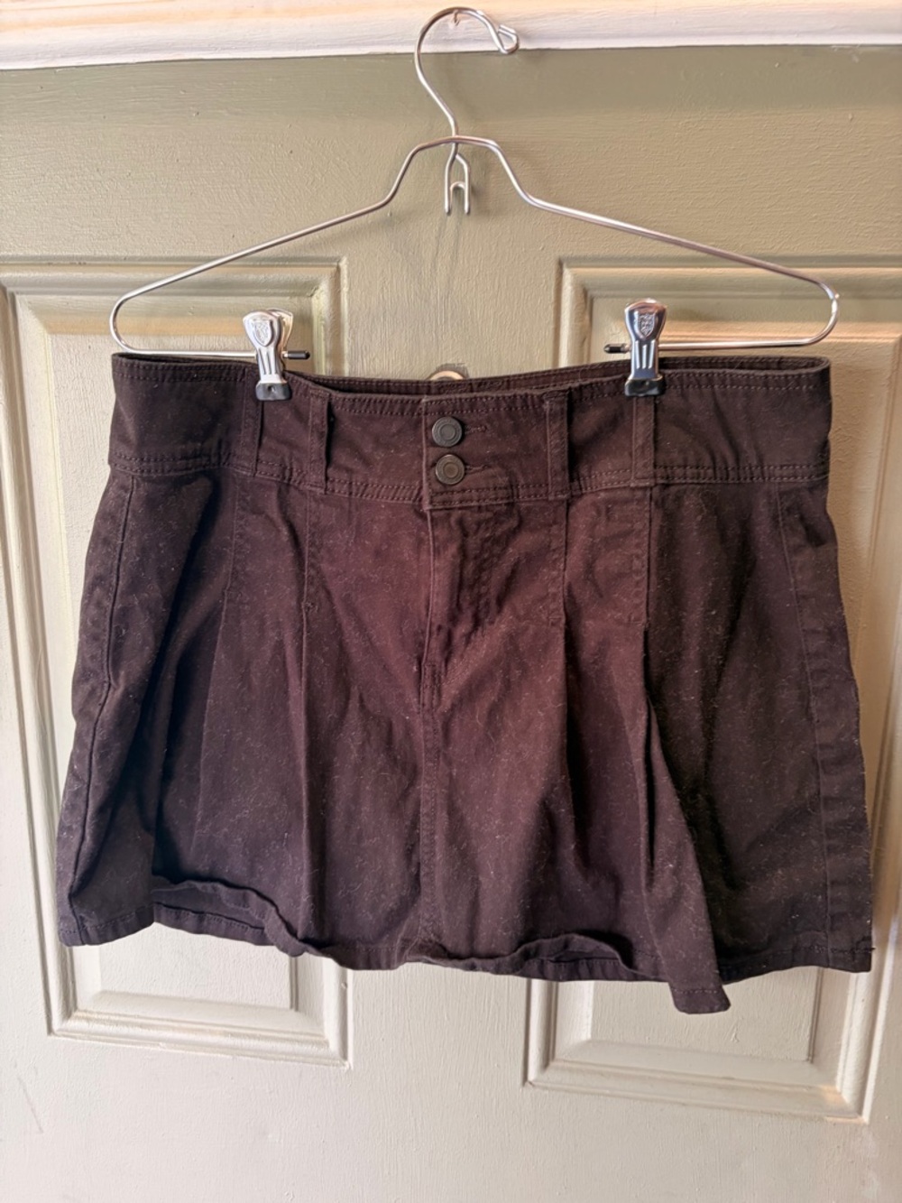 No Boundaries Black High-Rise Button Skirt